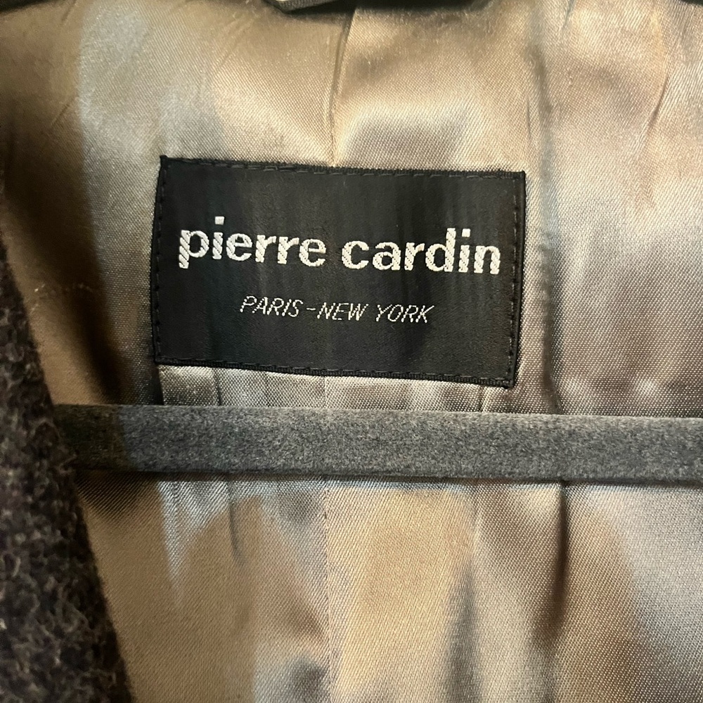 Pierre Cardin Charcoal Double-Breasted Trench Coat - Picture 2 of 7